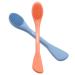RamPula Silicone Face Mask Brush, Face Scrubber for Gentle Exfoliating & Hairless Moisturizers Applicator Tools for Apply Mud, Clay, Charcoal Mixed Mask, Cream, Lotion Orange and Dark Blue
