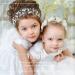 IYOU Flower Girl Headband Silver Floral Pearl Headpiece Crystal Bridal Hair Vines Princess Communion Wedding Hair Accessories for Kids - Buy Online on GoSupps.com