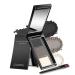 Erinde Eyebrow Powder Makeup Palette 3 Colors Brow Powder Palette w/ Brush Dark & Light Brown Eyebrow Tinted Powder Filler to Shape Natural Eyebrows Long-Lasting Waterproof Eyebrow Makeup Kit #Black Brown