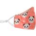 Buy Youth Washable Face Mask for Ages 5-12 | Adjustable Earloops & Nose Wire | 3-Layer 100% Cotton | Reusable Cloth Mask with Filter Pocket - Panda Pink - Buy Online on GoSupps.com