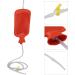 BROLEO Enema Kit - Detox Cleansing System with Rubber Controlled Water Flow Reusable Home Use (Red) | International Shipping Available - Buy Online on GoSupps.com