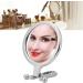 10x Magnifying Handheld Mirror - Double Sided Travel Mirror with Adjustable Handle | Portable Cosmetic Mirror (Silver) - Buy Online on GoSupps.com