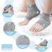 Hilph Gel Heel Socks - Moisturizing Open Toe Foot Care for Cracked Dry Heels - 2 Pairs Gray - Ideal for Men & Women - Buy Online on GoSupps.com