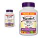 Webber Naturals Glucosamine Chondroitin Triple Strength 90 Tablets & Vitamin C Timed Release 1000 mg 150 Tablets For Bones Teeth Immune and Antioxidant Health