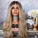 BGHJUE Middle Water Ripples Micro-Volume Fluffy Front Lace Large Waves Wigs