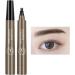 Eyebrow Microblading | Waterproof 4 Fork Tip Eyebrow Pencil | Liquid Brow Long-Lasting Brow Microblading Pencil Eyebrow Makeup Pochy Beige - Buy Online on GoSupps.com