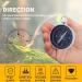 Portable Children's Keychain Compass - 40mm Aluminum Navigation Tool | Outdoor Hiking Silver Compass with White Dial - Buy Online on GoSupps.com