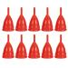 Women's mental cup reusable silicone female menstrual cup female hygiene cup menstruation health care red 10 pieces