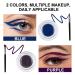 Evpct 2 in 1 Blue and Purple Gel Eyeliner Eyebrow Cream Pomade Set - Waterproof, Smudge Proof, Long Lasting - 0.21 Ounce (Pack of 1) - Buy Online on GoSupps.com
