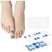 Shop Danni & Toni Euphoria Blue Glitter Gel Nail Films - 37 Premium Pedicure Wraps for Stunning Toenails | International Shipping Available - Buy Online on GoSupps.com