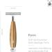M HLE Vivo Safety Razor - Olive Wood Handle & Chrome Accents | Premium International Shipping - Buy Online on GoSupps.com