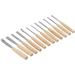 Premium 12-Part Wood Carving Tools Set | Wooden Handle Steel Chisels for DIY & Handicrafts - Buy Online on GoSupps.com