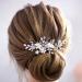 Unicra Bridal Wedding Hair Comb | Silver Pearl & Crystal Accessories for Women & Girls - Buy Online on GoSupps.com