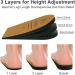 SIIHEA Adjustable Heel Lifts 1/4'' Insoles for Achilles Tendonitis, Heel Pain, Plantar Fasciitis - Men Women Shoe Lifts (Small, 1Pair, Brown) - Buy Online on GoSupps.com