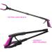 Luxet 32 Inch Pink Grabber Reacher Tool with LED Light and Magnetic Tip - Lightweight Aluminum Foldable Pick Up Stick for Elderly - Buy Online on GoSupps.com