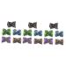 FRCOLOR 15 Pieces Stretch Bead Combs Hair Bun Comb Elastic Bead Comb Elastic Hair Combs Double Row Hair Accessories