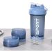 DERCLIVE Protein Shaker Bottle - Portable Supplement Mixer Cup with Powder Storage for Fitness Running & Cycling - Buy Online on GoSupps.com
