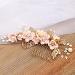Bridal Wedding Hair Side Combs with Flowers and Pearls - Pink Bridesmaids Hair Accessory - Buy Online on GoSupps.com