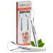 Tongue Scraper (2 Pack) Reduce Bad Breath (Medical Grade) Stainless Steel Tongue Cleaners 100% Metal Tongue Scrapers Fresher Breath in Seconds
