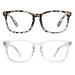 DEVOGUE Blue Light Glasses for Woman - Anti UV Rays Blocking Computer Gaming Reading Glasses for Women & Men Clear-bean Flower