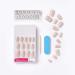 KISS Gel Fantasy Press-On Gel Nails - Short White Nail Kit with 24 Adhesive Tabs, Pink Gel Glue, Manicure Stick, Mini File - 28 Fake Nails - Buy Online on GoSupps.com