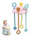 Ulapithi Spinner sensor toys for toddlers travel-pull string activity toys for babies |Nativity and Montessori toys- child-friendly and soft sliding and dragging toys for pink