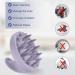AONCO Scalp Massager Shampoo Brush - Soft Silicone Bristles for Dandruff Removal & Hair Growth - Purple - Buy Online on GoSupps.com