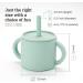 6oz Silicone Baby Cup with Straw and Lid - Green | BPA-free Sippy Cup for Toddlers - Buy Online on GoSupps.com