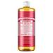 Dr. Bronner's - Pure-Castile Liquid Soap (Rose  32 ounce) - Made with Organic Oils  18-in-1 Uses: Face  Body  Hair  Laundry  Pets & Dishes  Concentrated  Vegan  Non-GMO Rose 32 Fl Oz (Pack of 1)