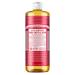 Dr. Bronner's - Pure-Castile Liquid Soap (Rose  32 ounce) - Made with Organic Oils  18-in-1 Uses: Face  Body  Hair  Laundry  Pets & Dishes  Concentrated  Vegan  Non-GMO Rose 32 Fl Oz (Pack of 1)