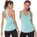 Xia&Han Womens Solid Undershirt Cami Yoga Tank Sleeveless Tops Quick Dry Vest Blouse Shirts Activewear Small Blue - Buy Online on GoSupps.com