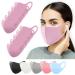 Fabric mask 10 pieces pink pink for older children adolescents adults mouth protection mask washable makeshift mask everyday mask facial mask women