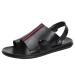 Cowhide Orthotic Sandals for Men's/Open Toe Bunion Correction Sandals/Clip Toe Bunion Corrector Flip Flops/Helping You Relieve Your Bunion This Summer 7 Black