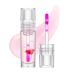 Flower Lip Oil Hydrating Lip Glow Oil Plumping Lip Oil Non-Sticky Long Lasting Lip Oil Gloss Transparent Lip Oil Tinted Lip Plumper Gloss Moisturize your lips and Reduce lip lines (01)