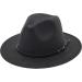 DRESHOW Women Straw Panama Hat Fedora | UPF 50+ Wide Brim Roll-up Sun Hat for Beach and Travel - Black - Buy Online on GoSupps.com