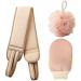 Exfoliating Bath Towel Set - Includes Back Scrubber & Thick Spa Towel | Pink 60x9.5cm | Home Bath Accessories for Perfect Skin - Buy Online on GoSupps.com