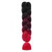 Aomig Braids Extensions 3 colors of artificial hair for braiding 24 "strands of hair for braiding hair single -braid hair braid extensions for hair box braid for braid braids (black/burgundy red)