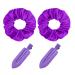 2 Purple Scrunchies 2 Purple Hairpins Purple Scrunchies Purple Accessories Kids Scrunchies Girls Scrunchies Purple Shiny Scrunchies Purple Accessories For Women