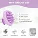 Aimike Silicone Scalp Massage Brush - Eco-Friendly Hair Growth & Peeling Tool | Wet & Dry Shampoo Brush in Violet Purple - Buy Online on GoSupps.com