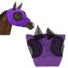 Horse Mesh Fly Mask Breathable Elastic Horse Face Mask with Ears Riding Equestrian Equipment (Purple)