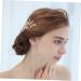 Beaupretty Gold Hair Accessories Flowers wedding hair Bridal Side Wedding Headpiece Leaf Headpiece Rhinestones Hair bridal hair gold flower Wedding wedding flowers prom bride metal Comb - Buy Online on GoSupps.com