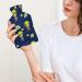 Hot Water Bottle with Lid - Spaceship Pattern Rubber Bag for Pain Relief & Cramps - Ideal Hot & Cold Therapy Foot Warmer - Buy Online on GoSupps.com