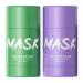 Green Tea Masque Stick for Face Moisturizing Facial Cleansing Solid Masque Purifying Clay Masque Oil Control Black-heads Remover Deep Cleaning Facial Masque for All Skin Types 2 Style