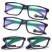 Teraise 4-pack Blow light Blocking Reading glasses Folds Mini Reader Glasses for men and women Light computer reader glasses frame with glasses case (1.5x)