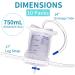 10 Pack Urinary Drainage Bags with Anti-Reflux Valve - 750ml Leg Bags for Home & Hospital Use | Easy Push-Button Drain & Adjustable Straps - Buy Online on GoSupps.com