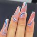 Vatocu Coffin Shiny False Nails - Long Wavy Lines Nude Color Stick-On Acrylic Nails for Women & Girls (24pcs) | International Shipping Available - Buy Online on GoSupps.com