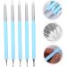 minkissy 1 Set Nail Pen Nail Art Needle Pen Nail Point Drill Pen Dotting Tools Nail Art Wax Pencil for Nails Pro Tools Acrylic Nail Tools Manicure Pen Supplies Silicone Draw a Line Stylus 15x1x1cm Blue - Buy Online on GoSupps.com