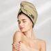 Hair Towel Wrap | Quick Drying Towel Turban with Button | Vintage Bird Design - Perfect for Effortless Hair Drying - Buy Online on GoSupps.com