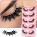 5 Pairs Wispy Mink Lashes Natural Look Eyelashes Volume Lash Extensions Fluffy False Eyelashes Lady Long Strip Lashes Cat Eye Eyelashes Women Fake Fox Eye Lashes Type 10 - Buy Online on GoSupps.com