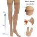 Compression Stockings for Women | Absolute Support Closed Toe Opaque Relief for Swelling & Varicose Veins 20-30 mm HG - Black L/XL - Buy Online on GoSupps.com